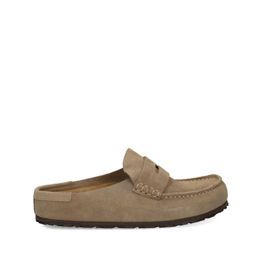 Birkenstock Naples Wrapped Suede Taupe